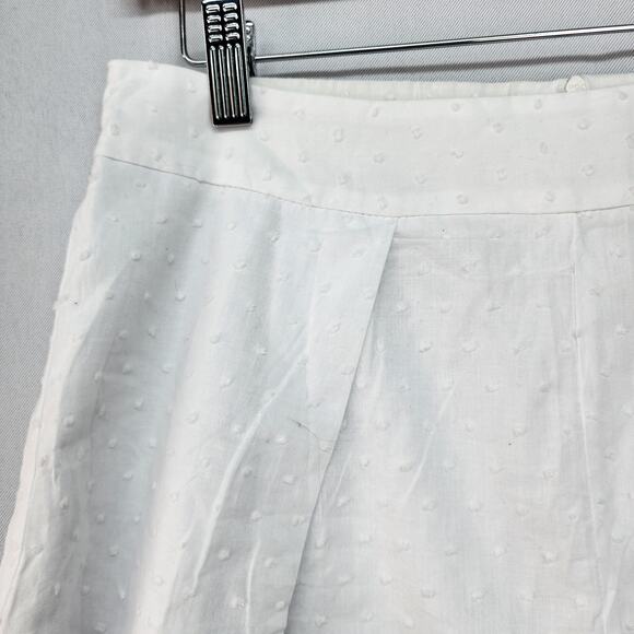 NWT Simplee Shorts Junior LARGE High Waist White Cotton Lined Crochet Hem Summer - Picture 4 of 12